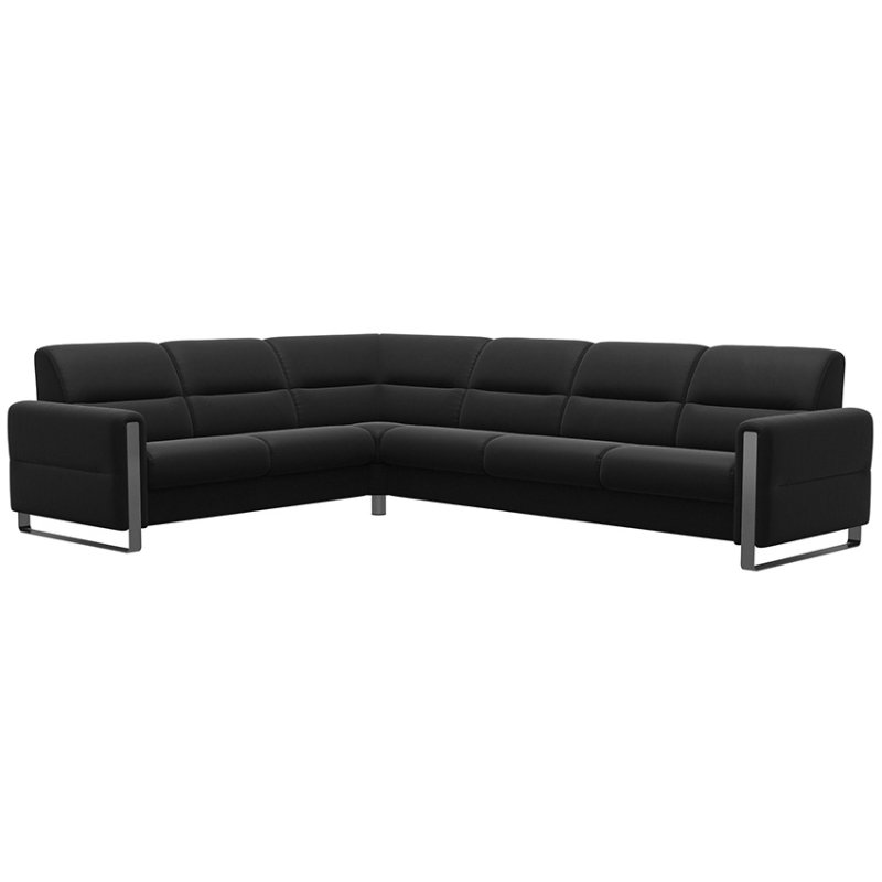 Stressless Fiona 6 Seater Corner Sofa With Steel Arms Stressless Fiona 6 Seater Corner Sofa With Steel Arms