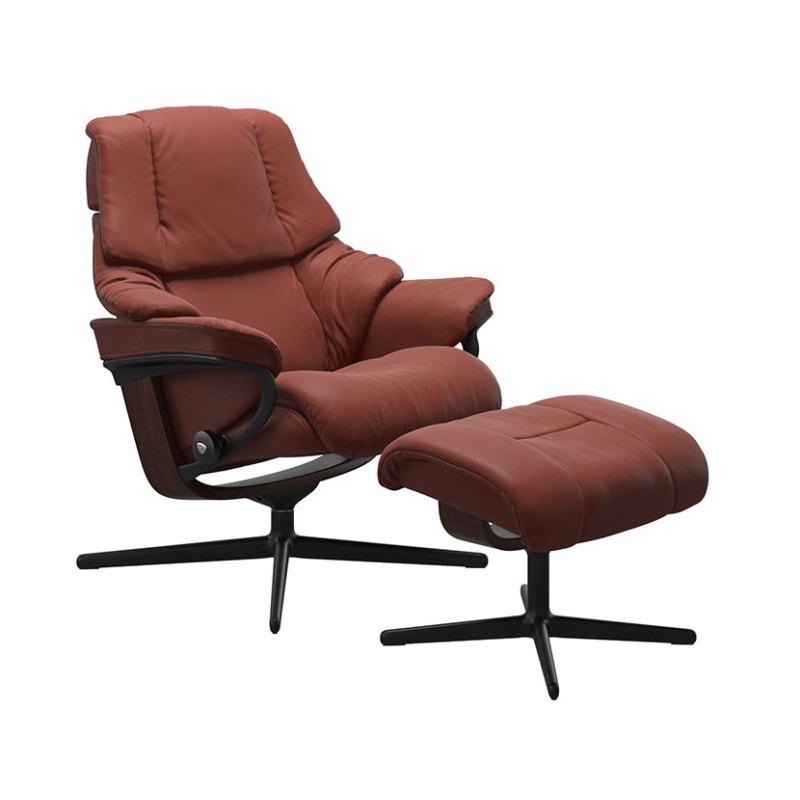 Stressless Reno Small Cross Chair & Stool Stressless Reno Small Cross Chair & Stool