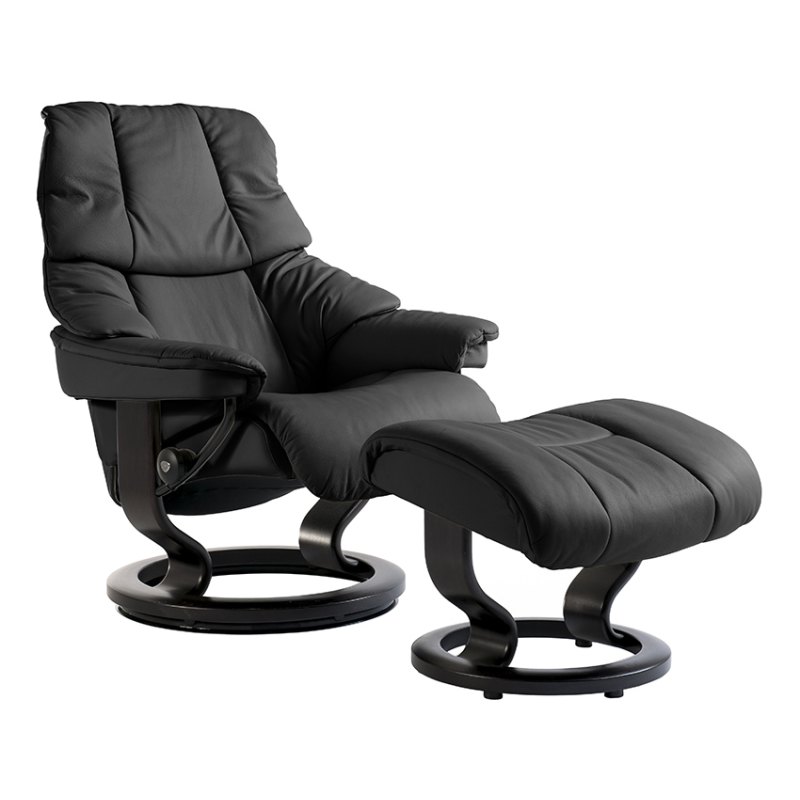 Stressless Reno Large Chair and Stool Stressless Reno Large Chair and Stool