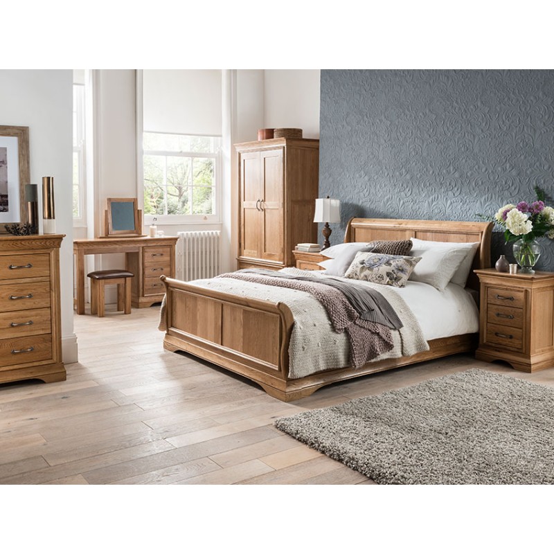 Padbury Oak 46 Double Sleigh Bed Frame Padbury Oak 46 Double Sleigh Bed Frame