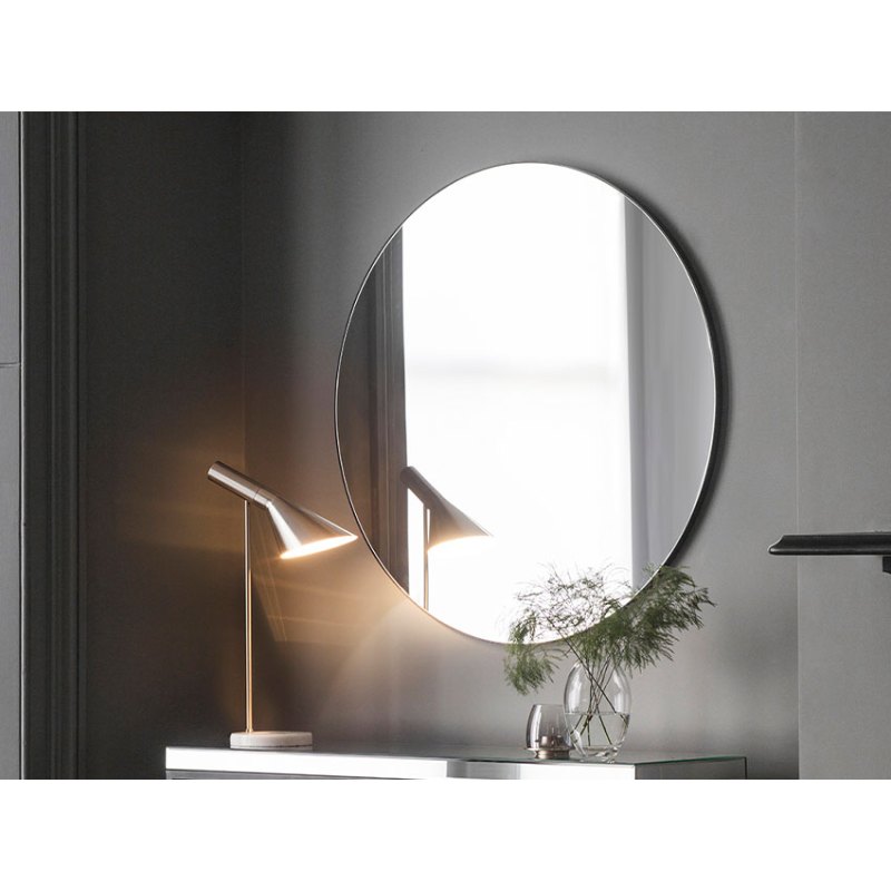 Hayle Black Round Mirror Hayle Black Round Mirror