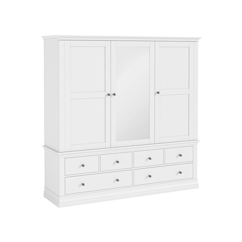 Viggo Bedroom Triple Wardrobe with 6 Drawers Viggo Bedroom Triple Wardrobe with 6 Drawers