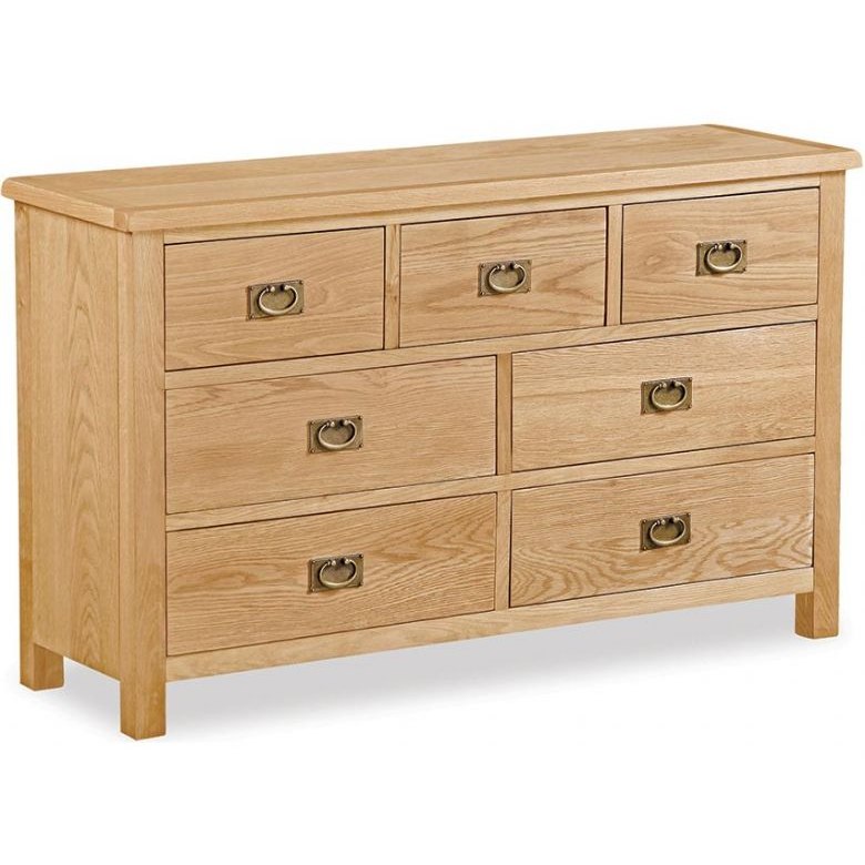 Fairfax Compact Bedroom Oak 3 Over 4 Chest of Drawers Fairfax Compact Bedroom Oak 3 Over 4 Chest of Drawers