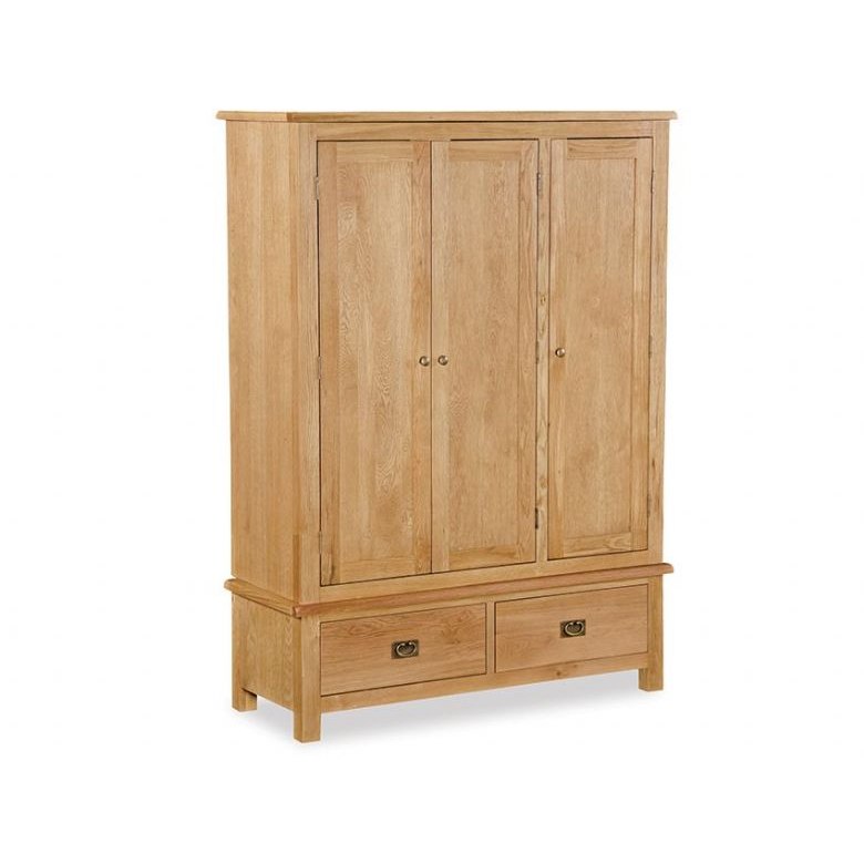 Fairfax Compact Bedroom Oak Triple Wardrobe Fairfax Compact Bedroom Oak Triple Wardrobe