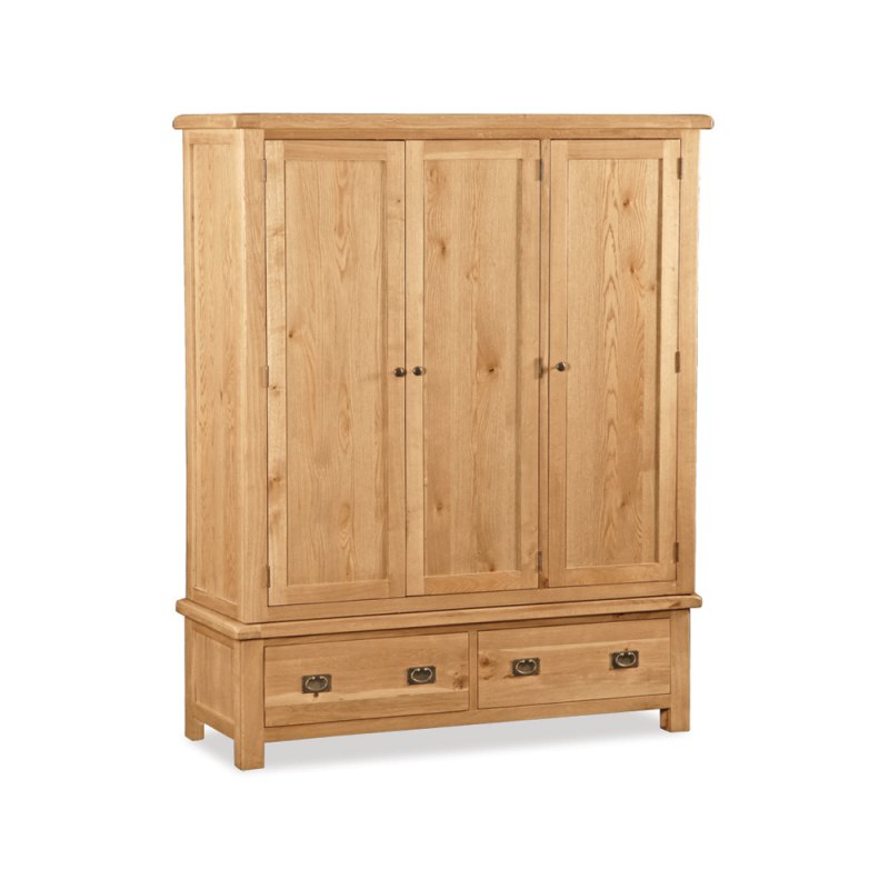 Fairfax Bedroom Oak Triple Wardrobe Fairfax Bedroom Oak Triple Wardrobe