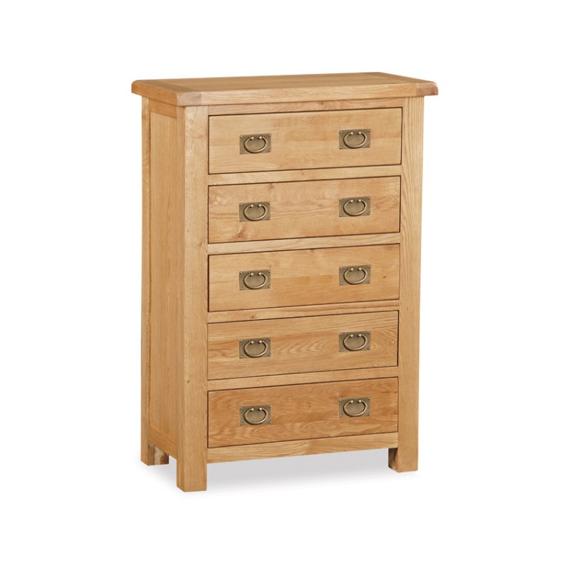 Fairfax Bedroom Oak 5 Drawer Chest Fairfax Bedroom Oak 5 Drawer Chest