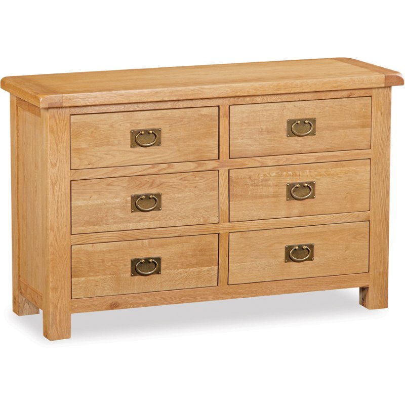 Fairfax Bedroom Oak 6 Drawer Chest Fairfax Bedroom Oak 6 Drawer Chest