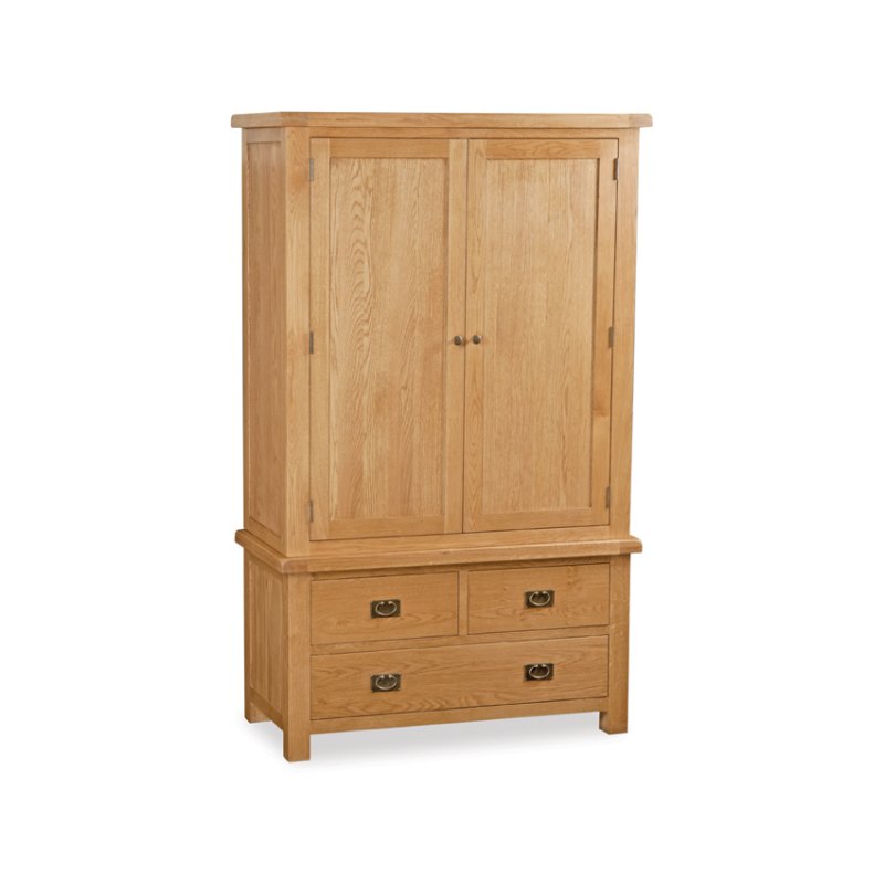 Fairfax Bedroom Oak Gents 3 Drawer Wardrobe Fairfax Bedroom Oak Gents 3 Drawer Wardrobe