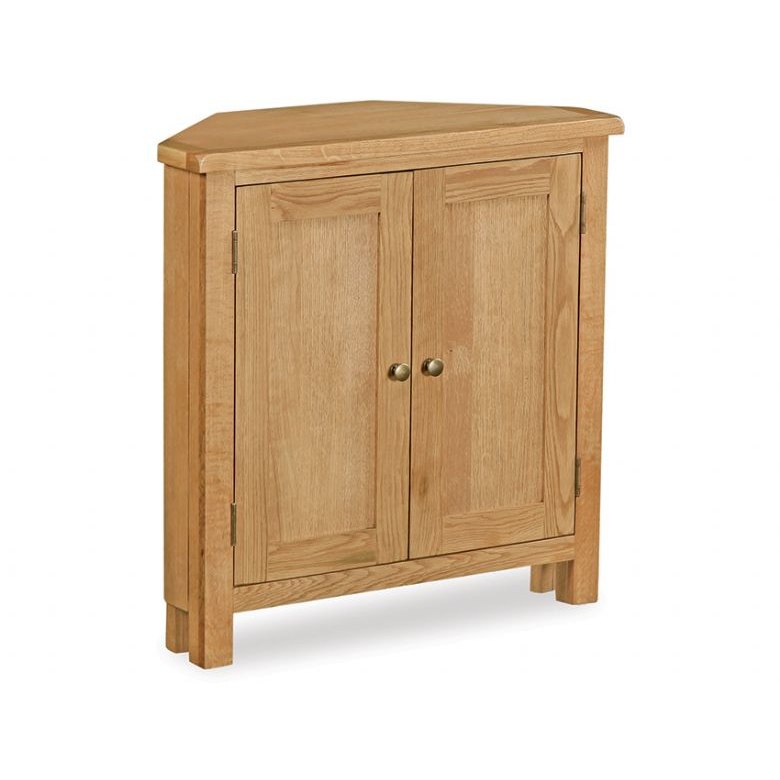 Fairfax Compact Oak Corner Cupboard Fairfax Compact Oak Corner Cupboard