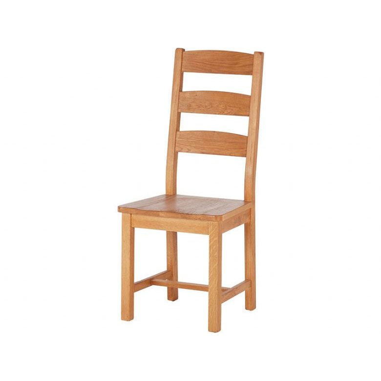 Fairfax Oak Ladder Back Chair - Wooden Seat Fairfax Oak Ladder Back Chair - Wooden Seat