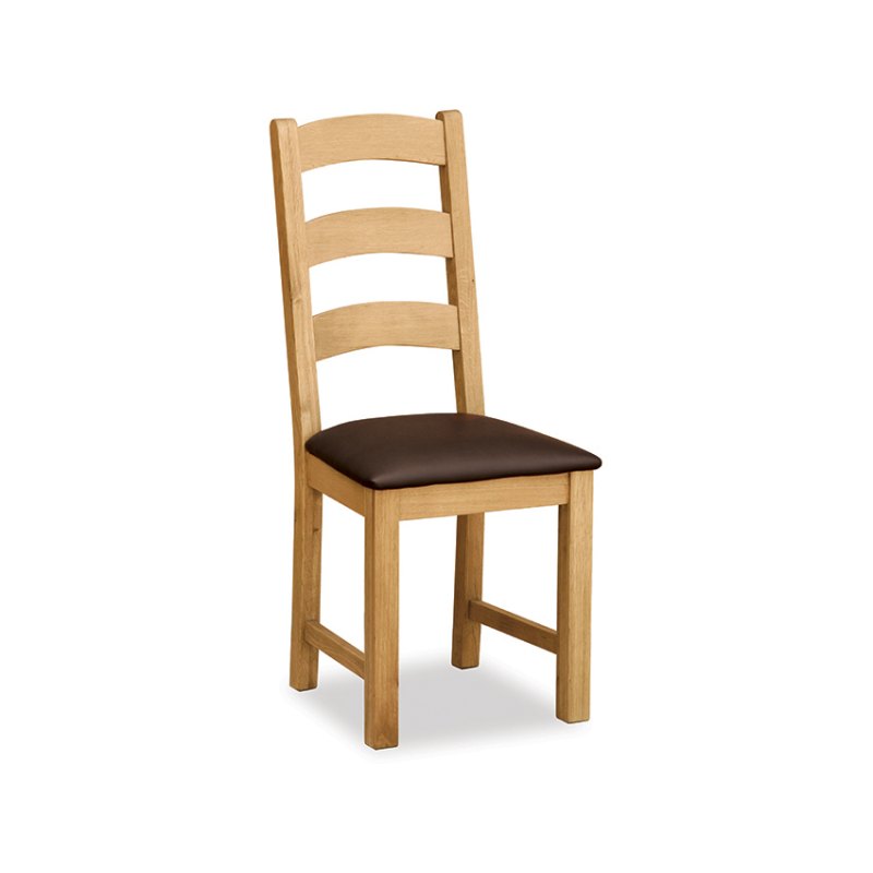 Fairfax Oak Dining Chair With Brown Seat Fairfax Oak Dining Chair With Brown Seat