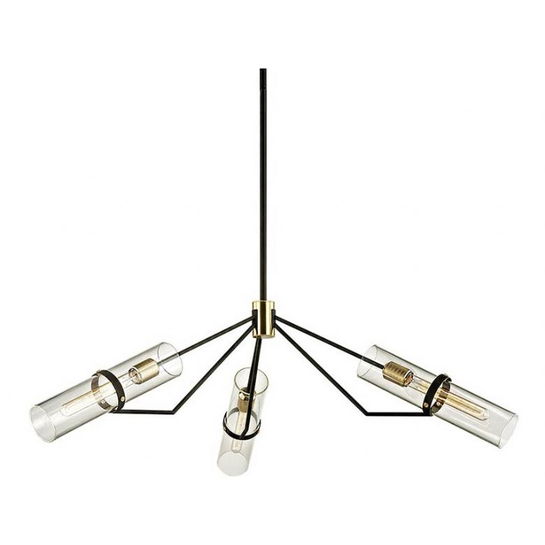 Raef Bronze and Brass 3 Light Chandelier Raef Bronze and Brass 3 Light Chandelier