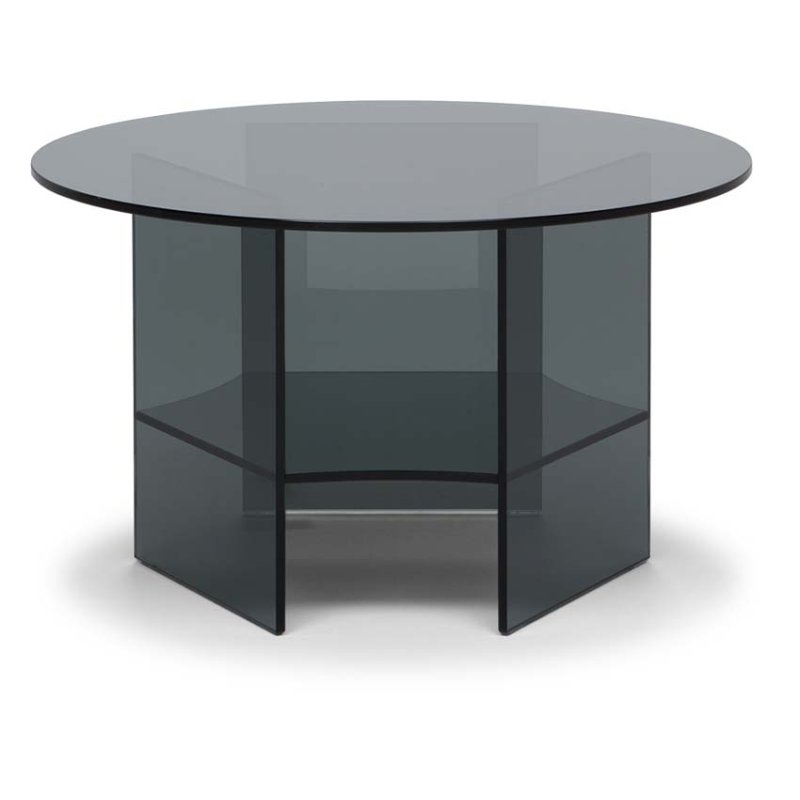 Natuzzi Editions Pepe Round Coffee Smoke Glass Table Natuzzi Editions Pepe Round Coffee Smoke Glass Table