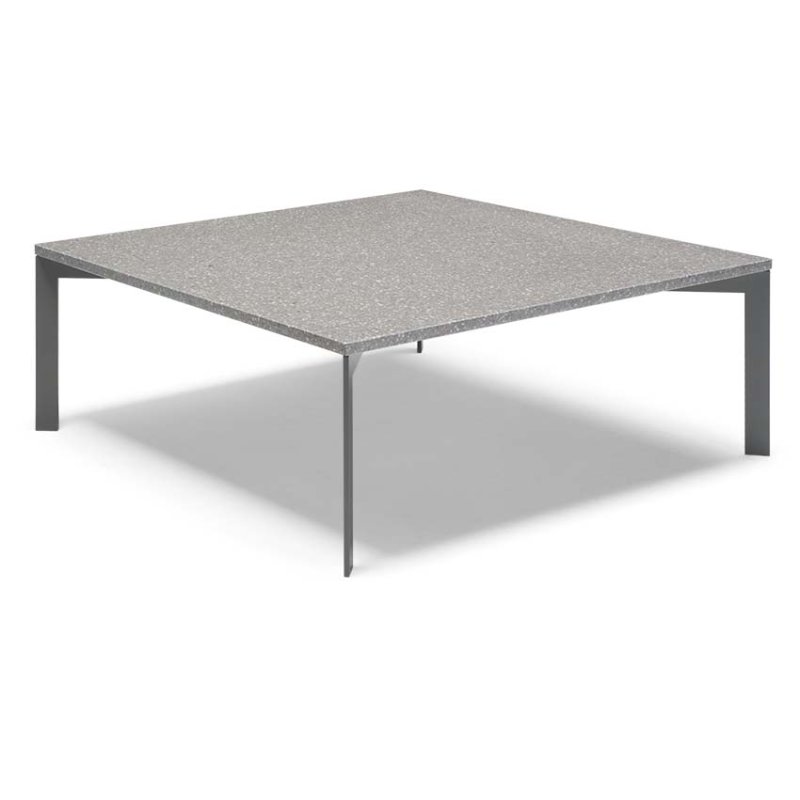 Natuzzi Editions Wire Square Coffee Table - Ceramica White/Anthracite Natuzzi Editions Wire Square Coffee Table - Ceramica White/Anthracite