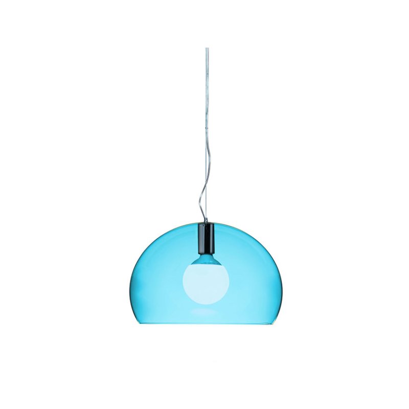 Kartell Fly by Ferruccio Laviani Small Petrol Blue Lamp Kartell Fly by Ferruccio Laviani Small Petrol Blue Lamp