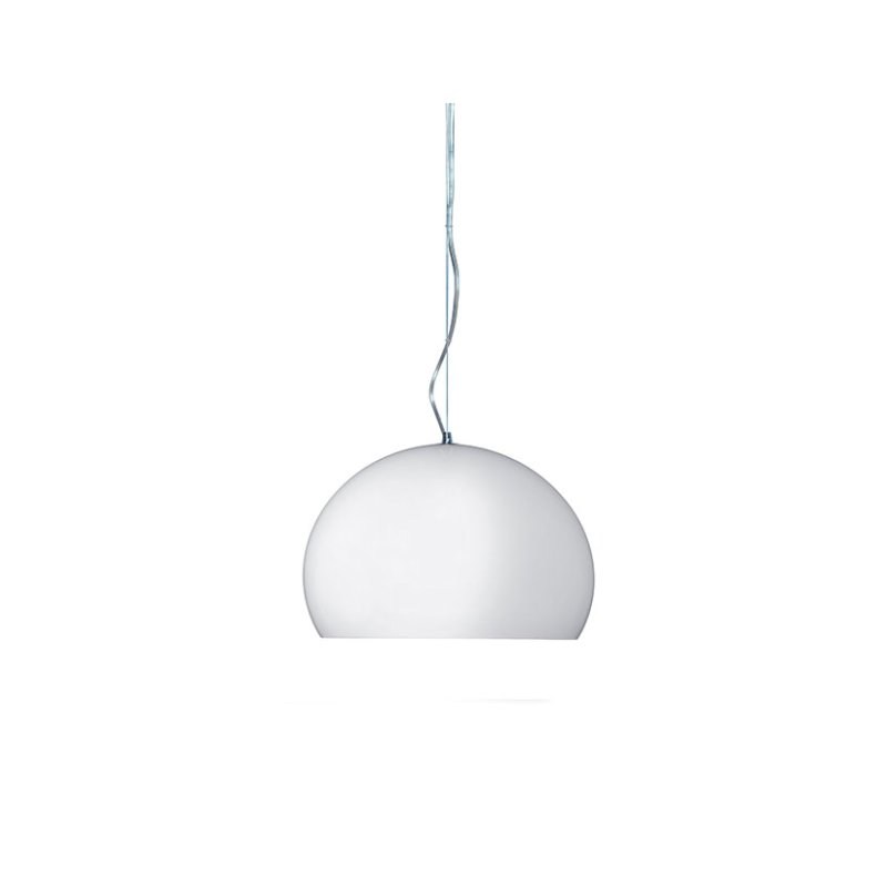 Kartell Fly by Ferruccio Laviani Small Varnished White Lamp Kartell Fly by Ferruccio Laviani Small Varnished White Lamp