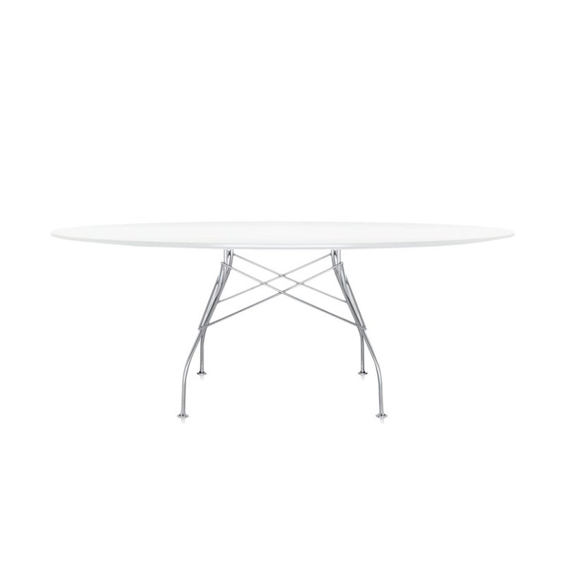 Kartell Glossy by Antonio Citterio White Oval Table Kartell Glossy by Antonio Citterio White Oval Table