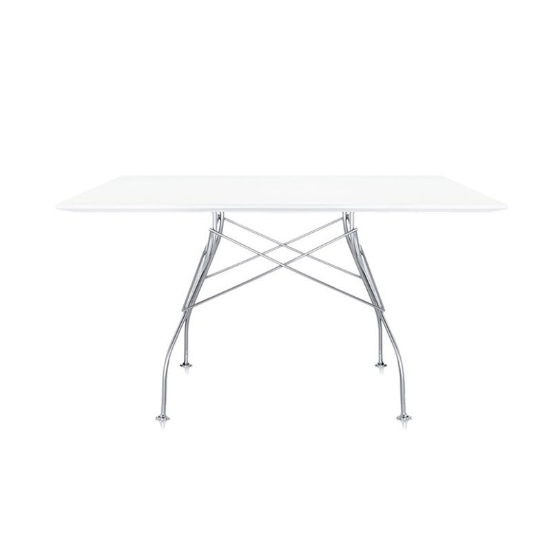 Kartell Glossy by Antonio Citterio White Square Table Kartell Glossy by Antonio Citterio White Square Table