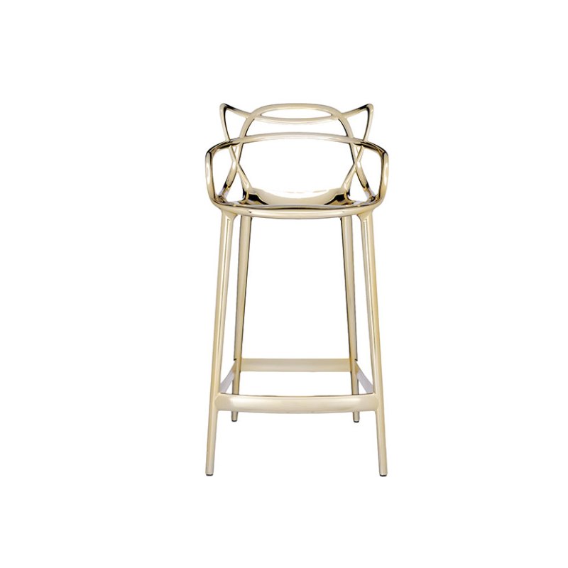 Masters by Phillippe Starck Stool H.65 Gold Metallic Masters by Phillippe Starck Stool H.65 Gold Metallic