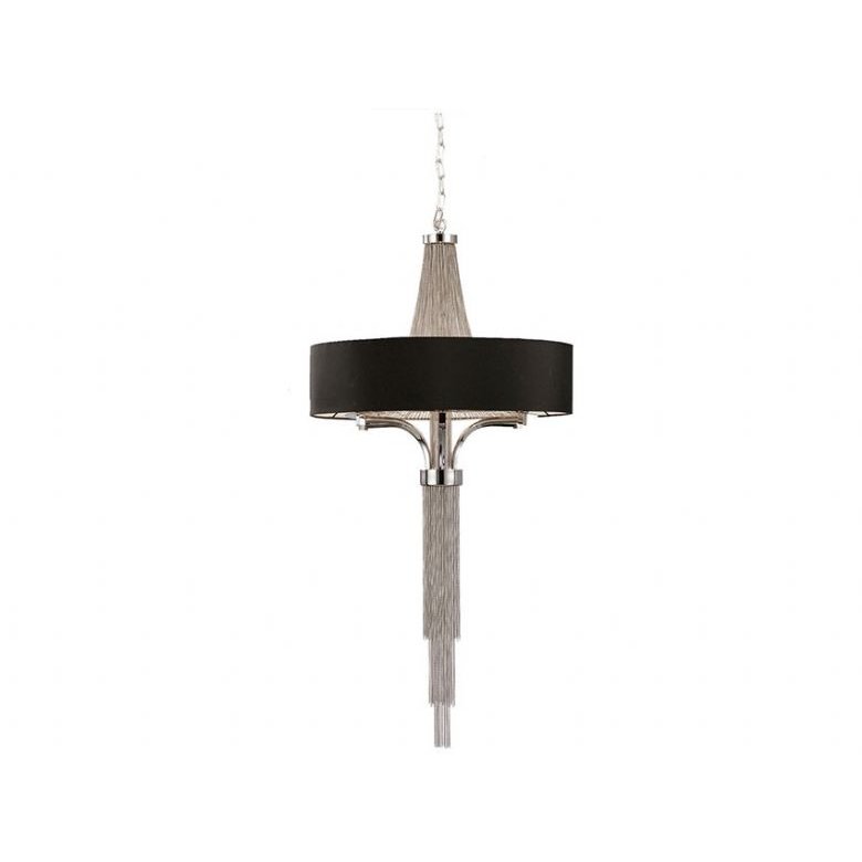 Langan Large Chandelier with Black Shade Langan Large Chandelier with Black Shade