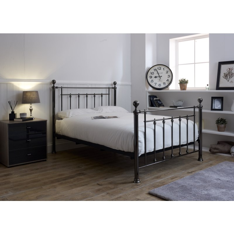 Laura 46 Double Crystal Finials Bedframe Laura 46 Double Crystal Finials Bedframe