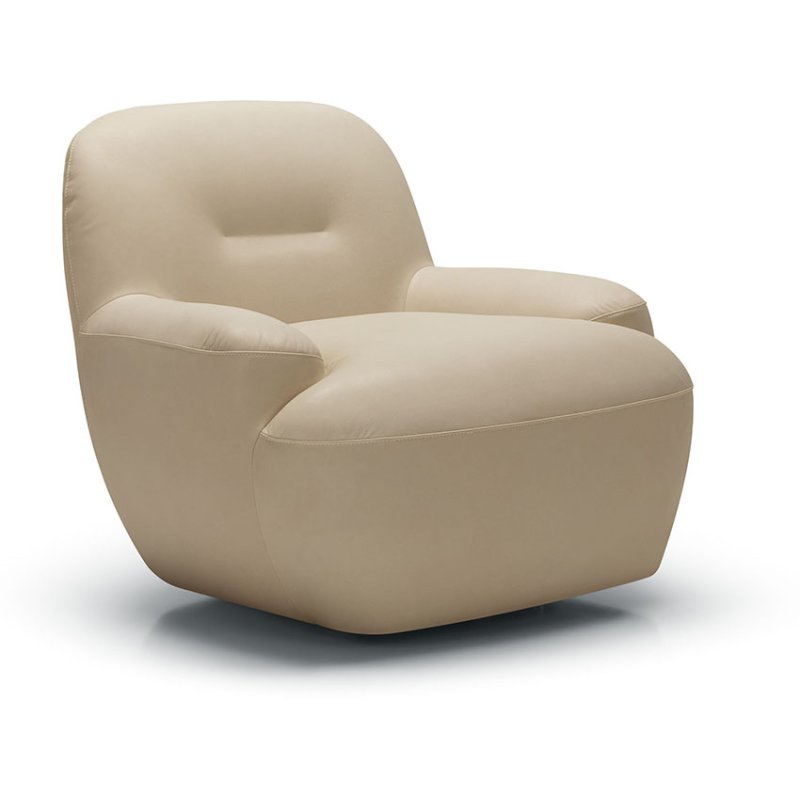 Uma Leather Armchair With Swivel Base Uma Leather Armchair With Swivel Base