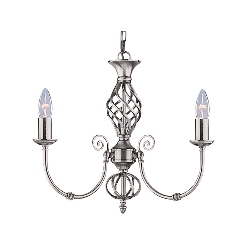 Zanzibar Satin Silver 3 Light Fitting Zanzibar Satin Silver 3 Light Fitting