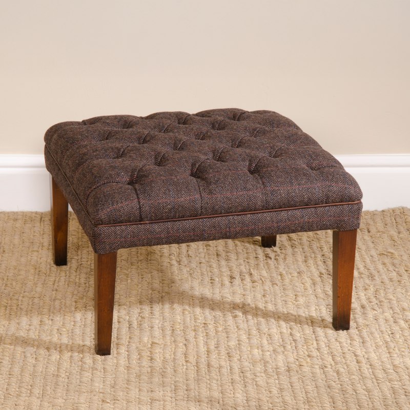 Tetrad Harris Tweed Mackenzie Buttoned Stool Tetrad Harris Tweed Mackenzie Buttoned Stool