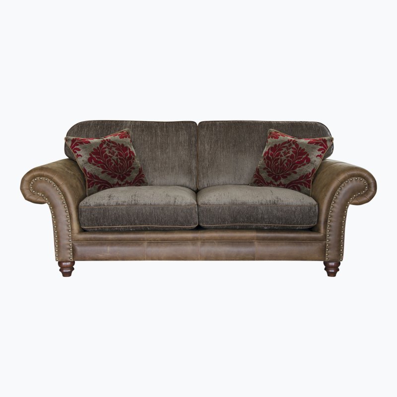 Carnegie 2 Seater Leather & Fabric Sofa - Quick Ship Carnegie 2 Seater Leather & Fabric Sofa - Quick Ship