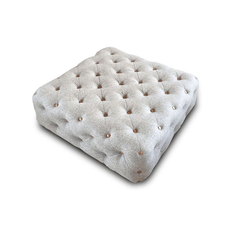 Chester Club Square Button Footstool Chester Club Square Button Footstool