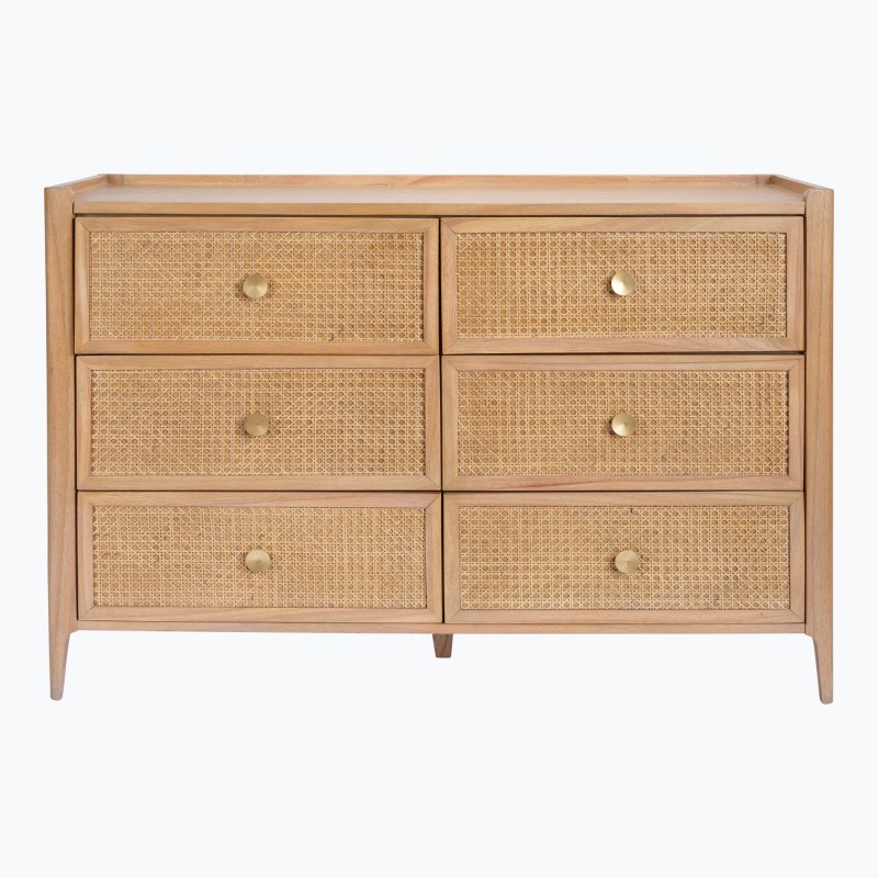 Java 6 Drawer Wide Chest Java 6 Drawer Wide Chest