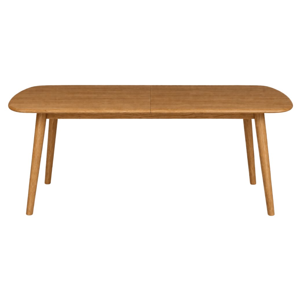 Malin Mid Century Modern Extending Oak Dining Table 160-200cm Malin Mid Century Modern Extending Oak Dining Table 160-200cm