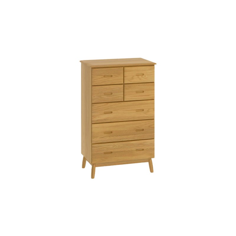 Malin Bedroom Oak 4 over 3 Tall Chest Malin Bedroom Oak 4 over 3 Tall Chest