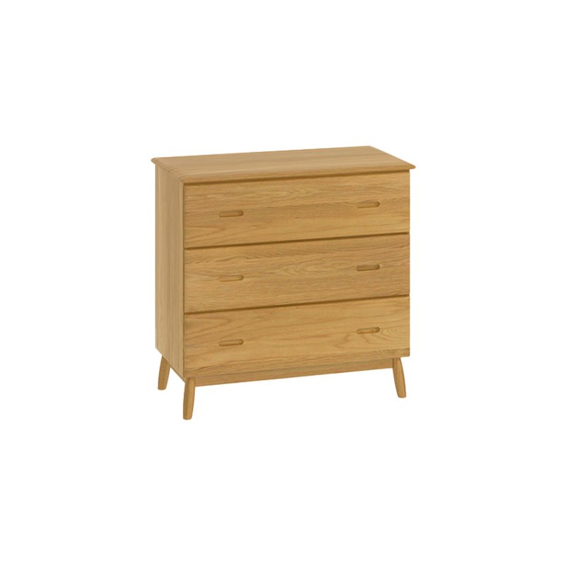 Malin Bedroom Oak 3 Drawer Chest of Drawers Malin Bedroom Oak 3 Drawer Chest of Drawers