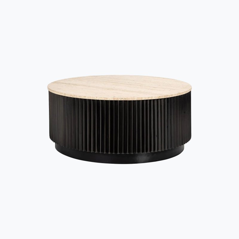 Hampton Travertine Round Coffee Table Hampton Travertine Round Coffee Table