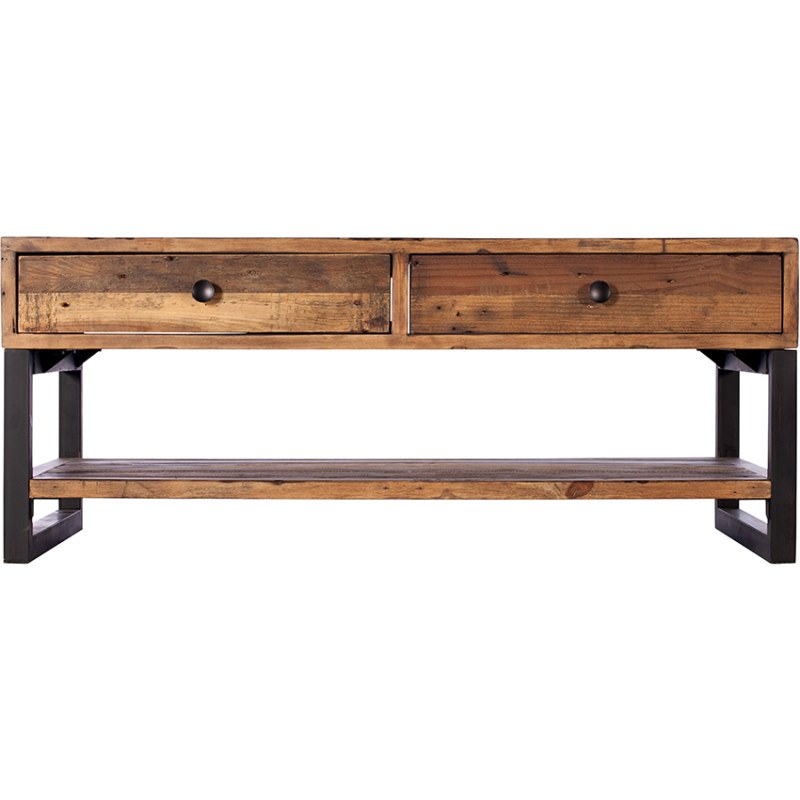 Halsey Reclaimed Coffee Table With Drawers Halsey Reclaimed Coffee Table With Drawers