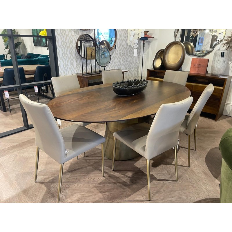 Giovanny 220cm Oval Dining Table with 6x Dining Chair Giovanny 220cm Oval Dining Table with 6x Dining Chair