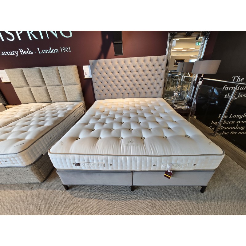 Vispring Tiara Superb 60 Mattress, Sovereign Base & Aldo Headboard Vispring Tiara Superb 60 Mattress, Sovereign Base & Aldo Headboard