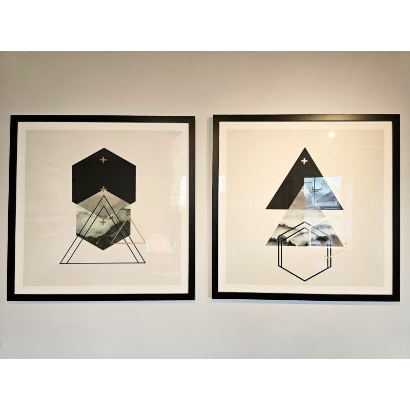 Triangles Pictures pair (90cm x 90cm) Triangles Pictures pair (90cm x 90cm)