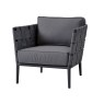 Cane-line Conic Lounge Chair & Grey Cushion Set Cane-line Conic Lounge Chair & Grey Cushion Set