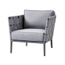 Cane-line Conic Lounge Chair & Grey Cushion Set Cane-line Conic Lounge Chair & Grey Cushion Set