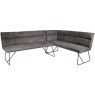 Pecos Right Hand Grey Corner Bench