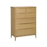 Ercol Rimini 6 Drawer Tall Wide Chest