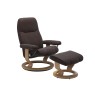 Stressless Consul Medium Classic Chair and Stool Stressless Consul Medium Classic Chair and Stool