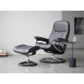 Stressless Consul Medium Chair & Stool Signature Base Stressless Consul Medium Chair & Stool Signature Base