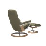 Stressless Consul Medium Chair & Stool Signature Base Stressless Consul Medium Chair & Stool Signature Base