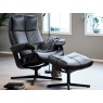 Stressless David Large Recliner Cross Recliner Large Chair & Stool Stressless David Large Recliner Cross Recliner Large Chair & Stool