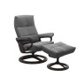 Stressless David Small Recliner Signature Small Chair & Stool Stressless David Small Recliner Signature Small Chair & Stool