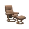 Stressless Mayfair Small Classic Recliner Chair & Stool Stressless Mayfair Small Classic Recliner Chair & Stool