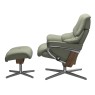 Stressless Reno Medium Cross Chair & Stool Stressless Reno Medium Cross Chair & Stool